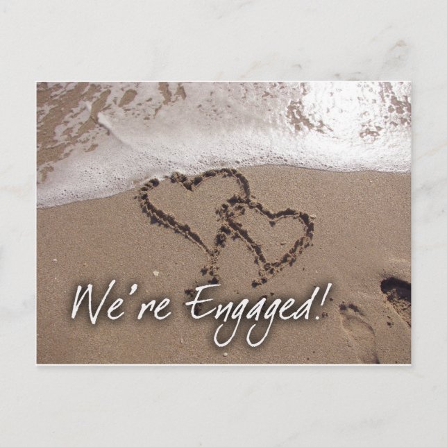 Love on the beach engagement card (Front)