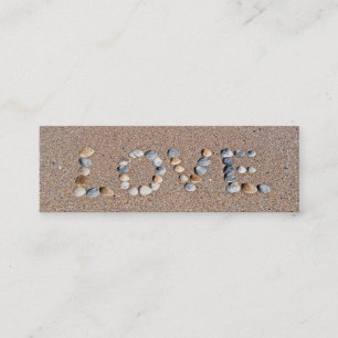 Love on the beach mini business card