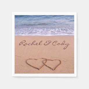 Love on the beach napkin