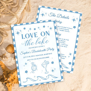 Love On The Lake Bachelorette Party Invitation
