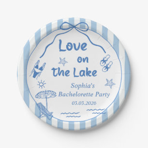Love On The Lake Bachelorette Party Paper Plate