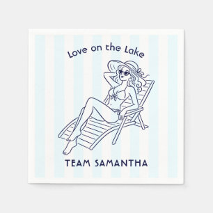 Love on the Lake Preppy Bride Bachelorette Party Napkin