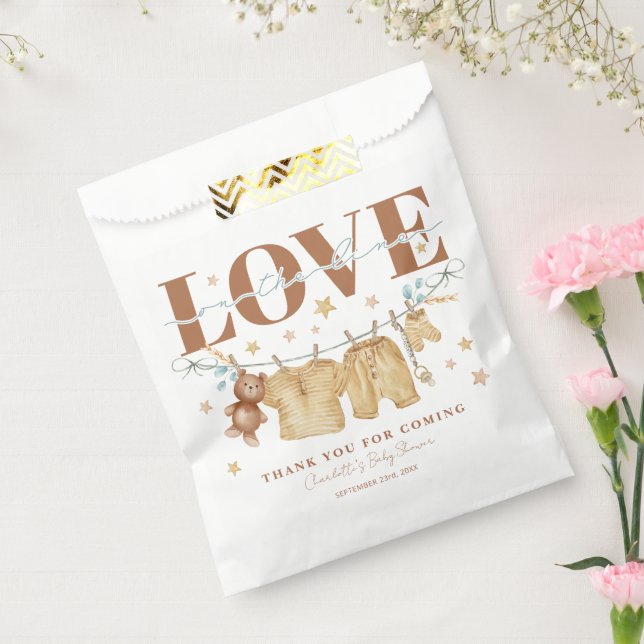 Love on the Line Baby Shower Favour Bag (Sealed)