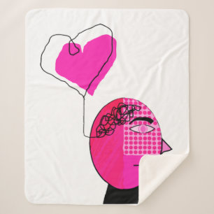 Love on the Mind Sherpa Blanket