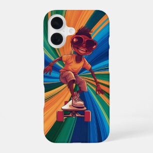 Love on Wheels – Cool Skateboarding Heart Design iPhone 16 Case