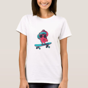 Love on Wheels – Cool Skateboarding Heart Design T-Shirt