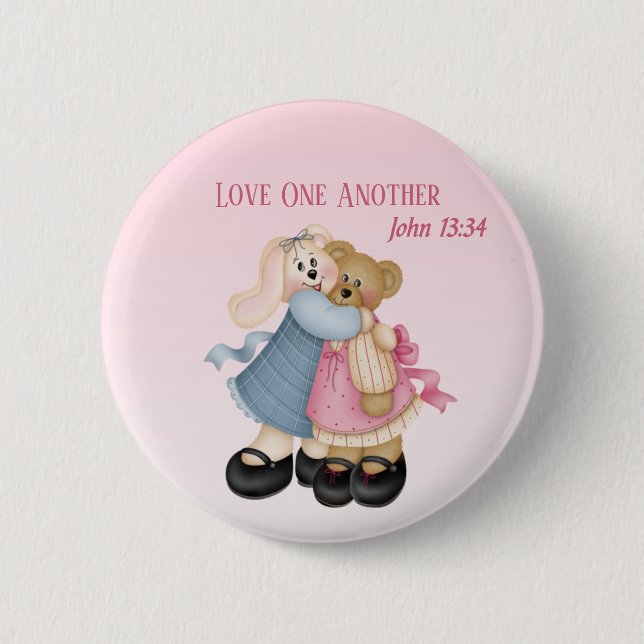 Love One Another 6 Cm Round Badge (Front)