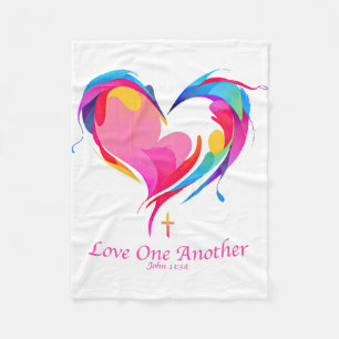 Love One Another Bible Verse John 1334  Fleece Blanket