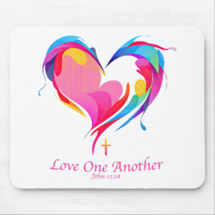 Love One Another Bible Verse John 1334  Mouse Pad