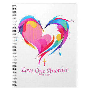 Love One Another Bible Verse John 1334 Notebook
