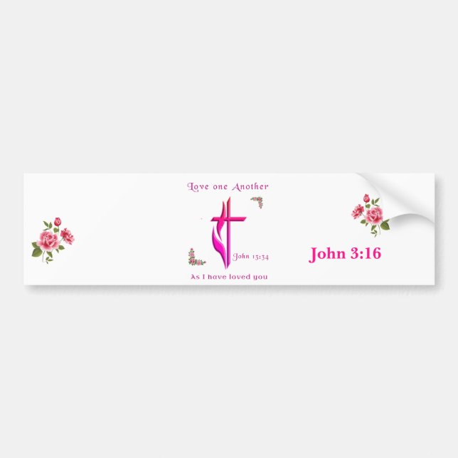 Love one another bumper sticker (Front)