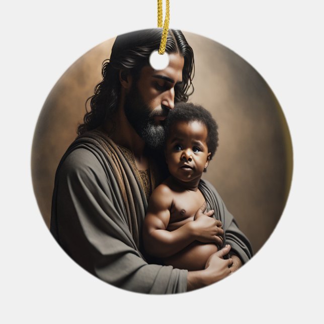 Love one another ceramic ornament (Front)