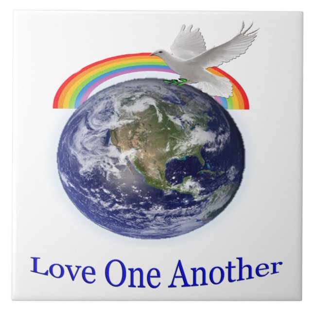 Love one Another Ceramic Tile (Front)