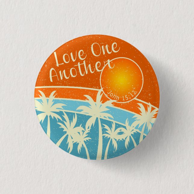 Love One Another Christian Design 3 Cm Round Badge (Front)
