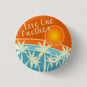 Love One Another Christian Design 3 Cm Round Badge