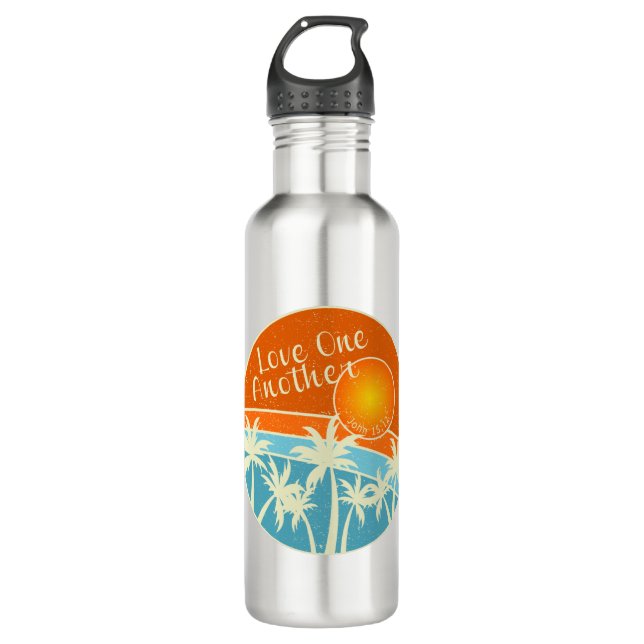 Love One Another Christian Design 710 Ml Water Bottle (Front)