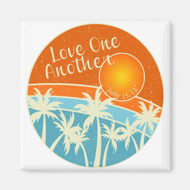Love One Another Christian Design Magnet (Front)