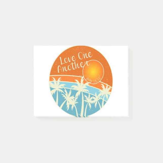 Love One Another Christian Design Post-it Notes (Front)