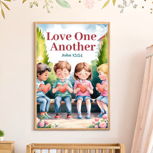 Love one another Christian Nursery Wall Art