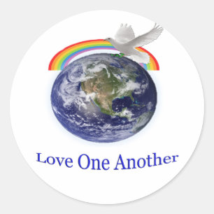 Love one Another Classic Round Sticker