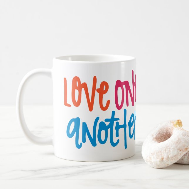 Love one another coffee mug (With Donut)