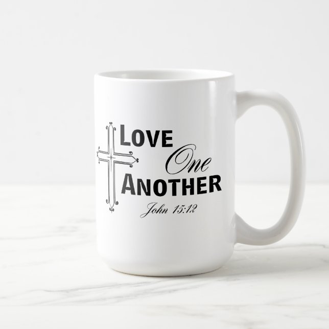 Love One Another Cross Coffee Mug (Right)