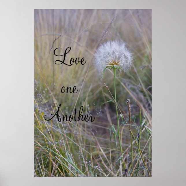 "Love one Another" floral poster (Front)