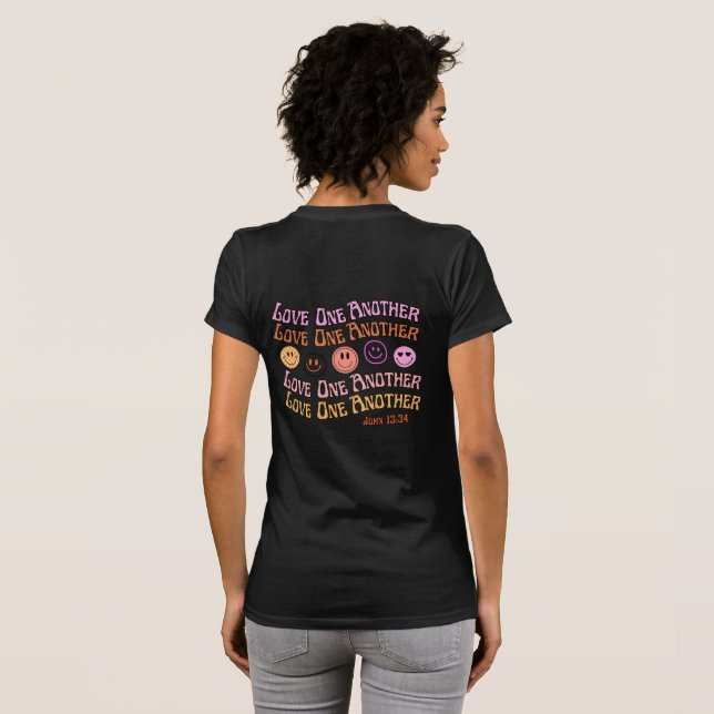 Love One Another John 13:34 T-Shirt (Back Full)