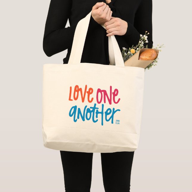 Love one another large tote bag (Front (Product))
