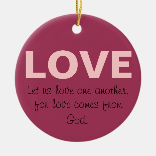 Love One Another Ornament Round (Front)