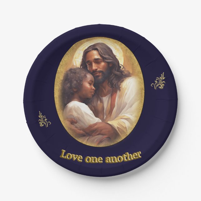 Love one another paper plate (Front)
