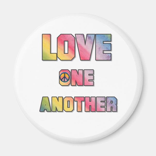 Love One Another Peace Magnet (Front)