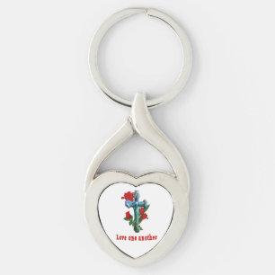 Love one another phones key ring