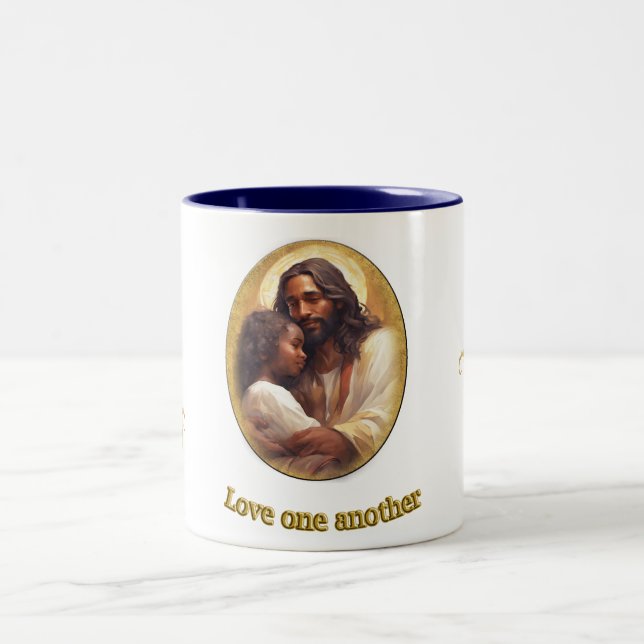 Love one Another Two-Tone Coffee Mug (Center)