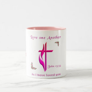 Love one another Two-Tone coffee mug