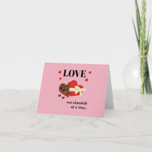 Love One Chocolate at a Time Funny Quote Card