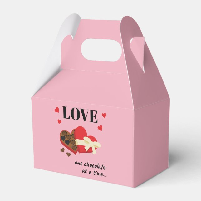 Love One Chocolate at a Time Funny Quote Favour Box (Front Side)