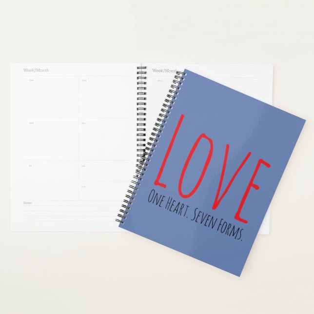 Love - One Heart. Seven Forms Planner (Display)