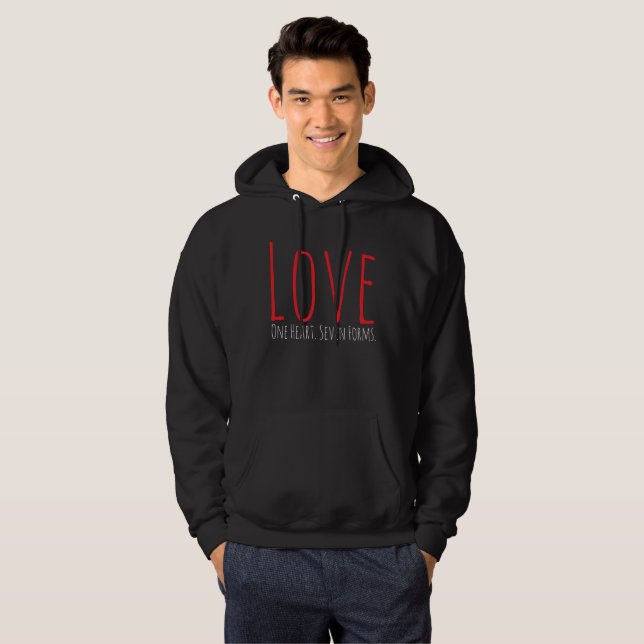 Love - One Heart. Seven Forms T-Shirt Hoodie (Front Full)