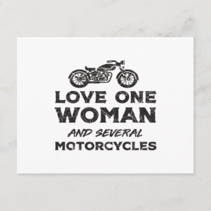 Love One Woman And Several Motorcycles Essential Enclosure Card