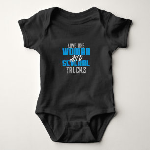 Love One Woman And Several Trucks Baby Bodysuit