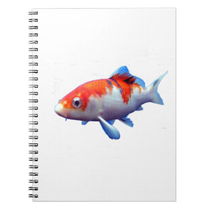 Love Orange and White Goldfish Notebook