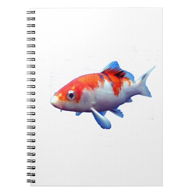 Love Orange and White Goldfish Notebook (Front)