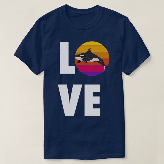 Love Orca Killer Whale Orca Lover Beach T-Shirt (Design Front)