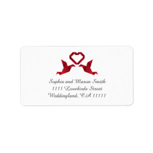 Love Origami Birds Label
