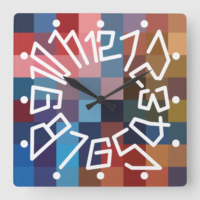 Love ORIGINALS NUMBERS by Masanser Square Wall Clock (Front)