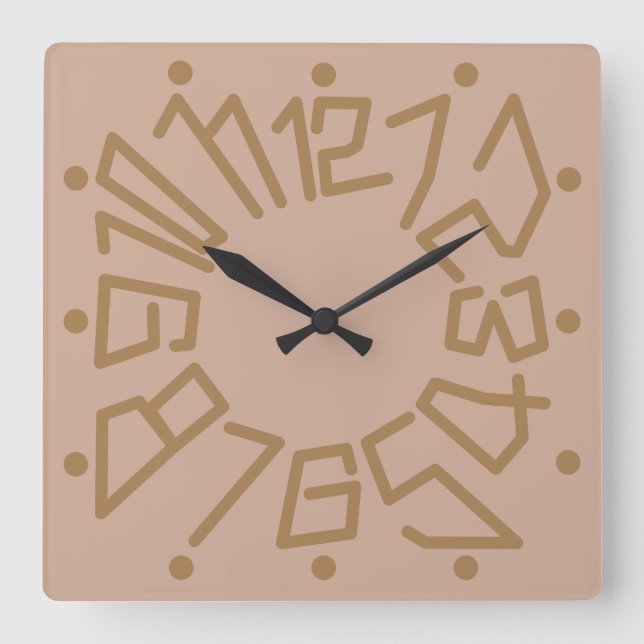 Love ORIGINALS NUMBERS by Masanser Square Wall Clock (Front)