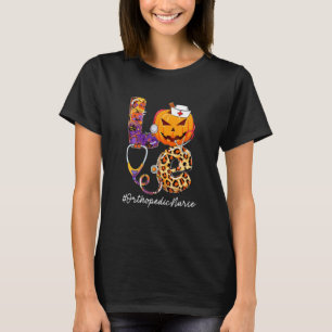Love Orthopaedic Nurse Pumpkin Stethoscope Hallowe T-Shirt
