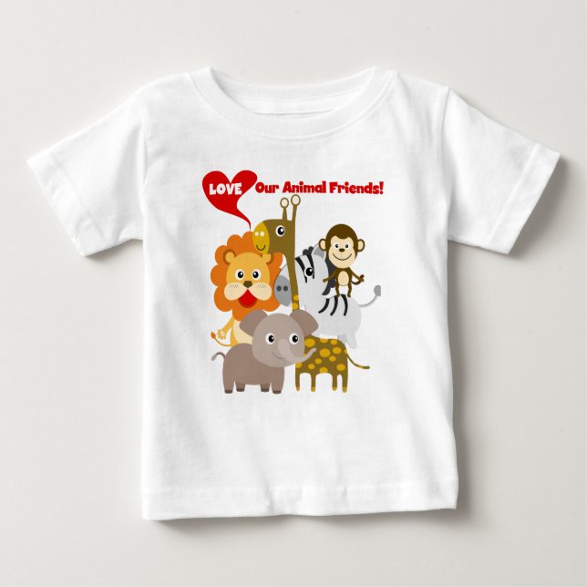 Love Our Animal Friends Baby T-Shirt (Front)