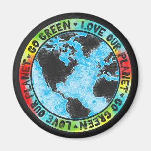 Love Our Planet Go Green Magnet